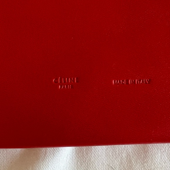 Phoebe Philo for Celine Lambskin Red Tote - Picture 8 of 12